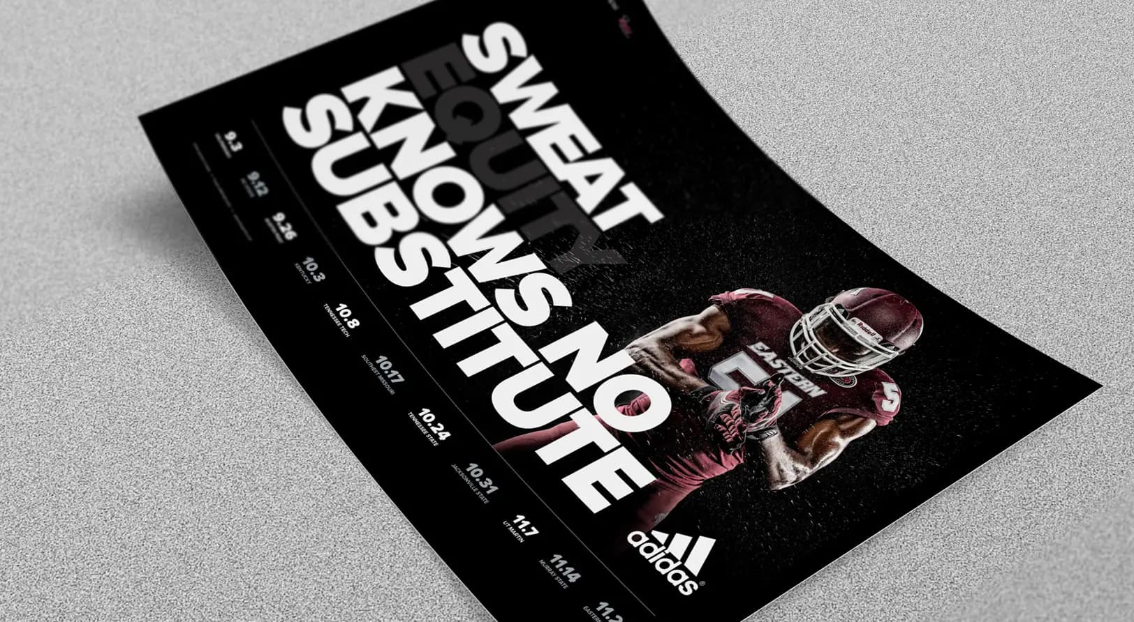 EKU Football sports poster design concept for the 2014 Sports Marketing campaign