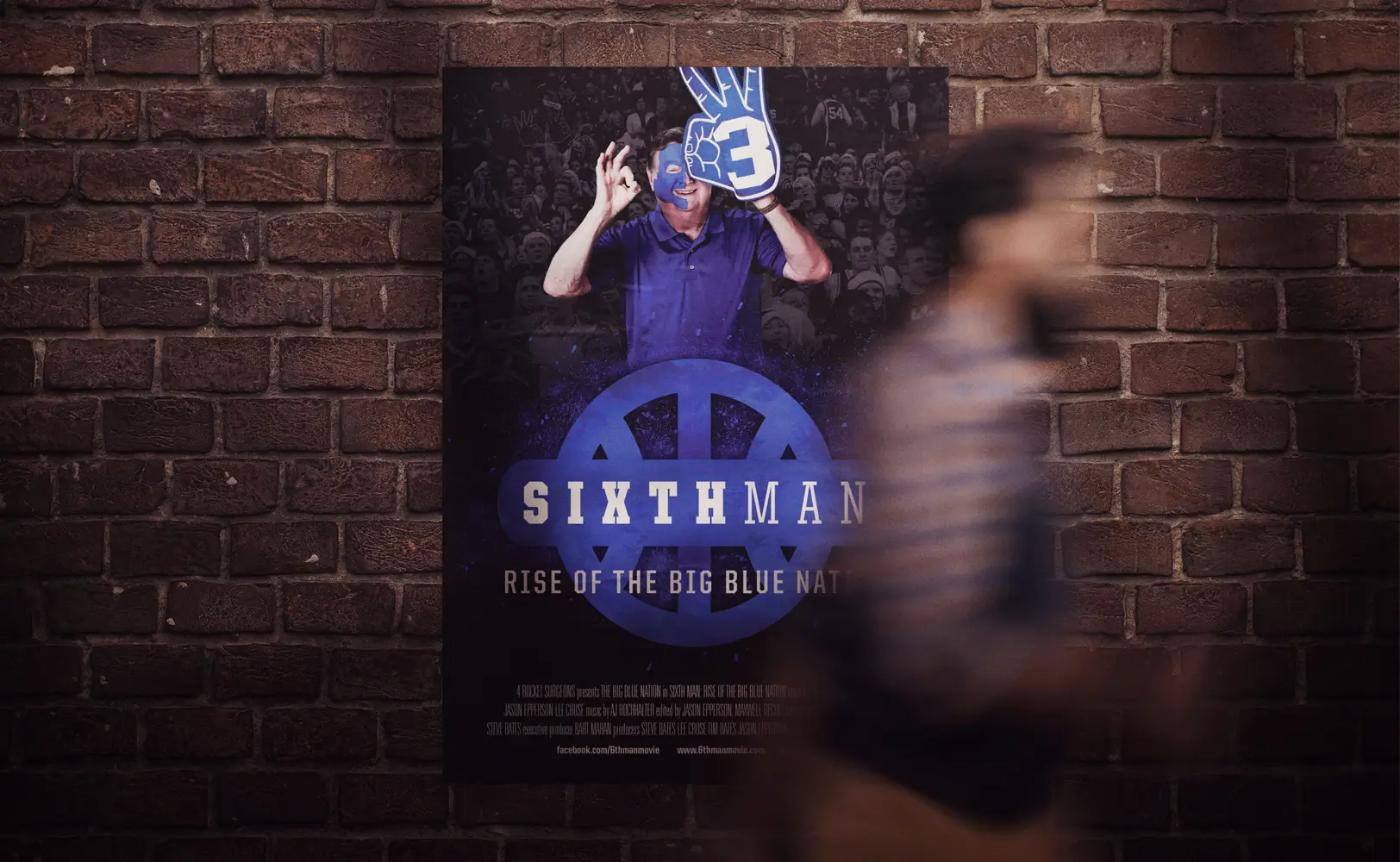 Sports design of The Sixth Man documentary Joe B. Hall film poster
